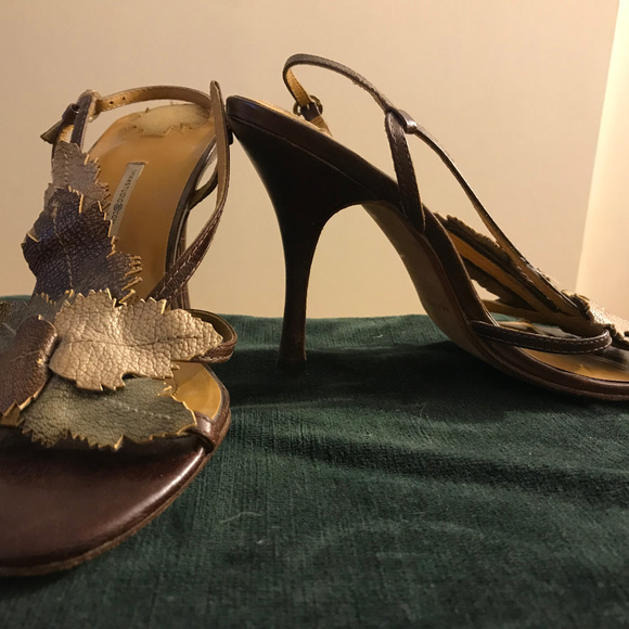 MAX STUDIO HIGH HEELED SANDALS - Bronze and gold - Picture 7 of 8